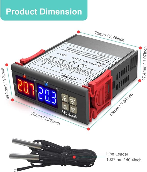 STC-3008 220V lämpötilansäädin, PID-säädin