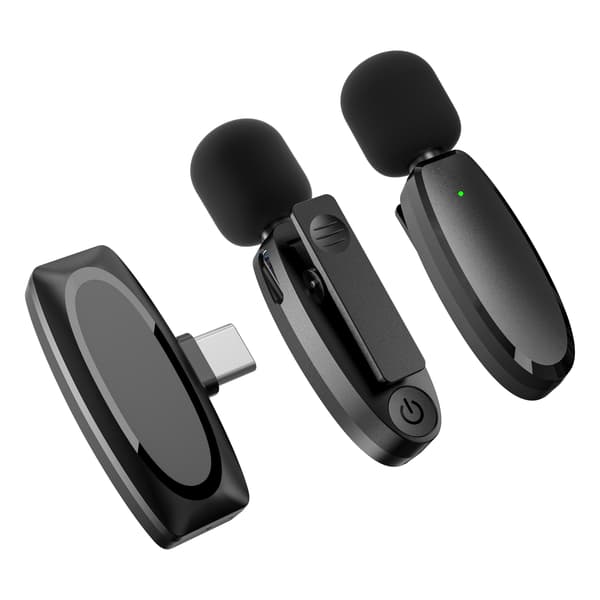 Wireless Lavalier Microphone / Clip-on Microphone for Recording, TikTok, Live Stream