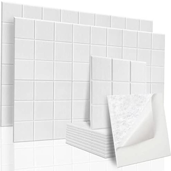 12 stk. - Selvklebende Akustikkpaneler Dekorfliser, Lydpaneler 9 Mesh Pin Boards, Akustisk Behandling For S
