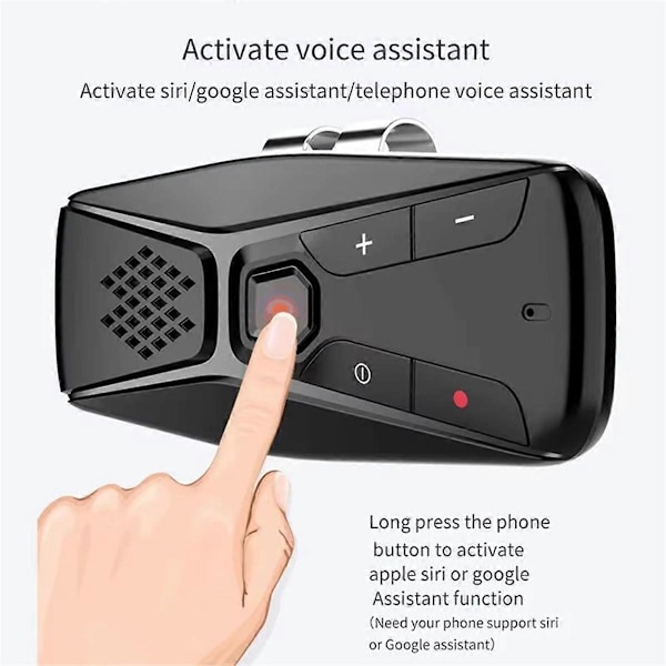 Trådlöst Bilkit Handsfree Samtal Högtalartelefon Automatisk Avstängning och Automatisk Anslutning Röstassistent