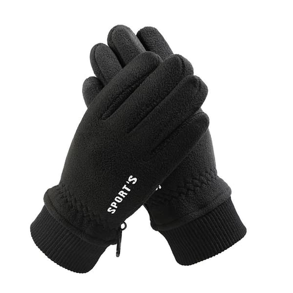 Varma vinterhandskar med touch - skidhandskar, termohandskar Black M