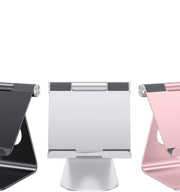 Tablet Stativ, Justerbar Tablet Holder - Minimalistisk Aluminium Desktop Stativ Dock