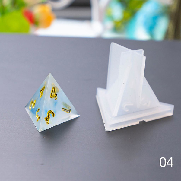 7 Stilarter Epoxy Terningerforme Silikon Harpiksstøbe Polyhedron Spil Terningerforme