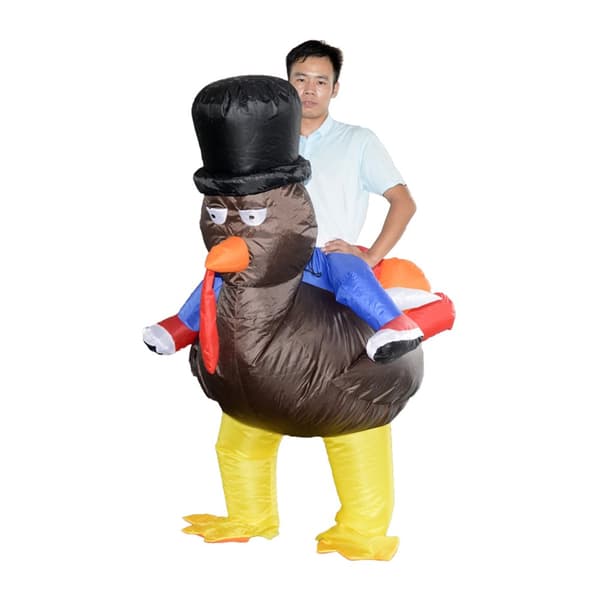 Men's Turkey Costume - Inflatable Halloween Fun!