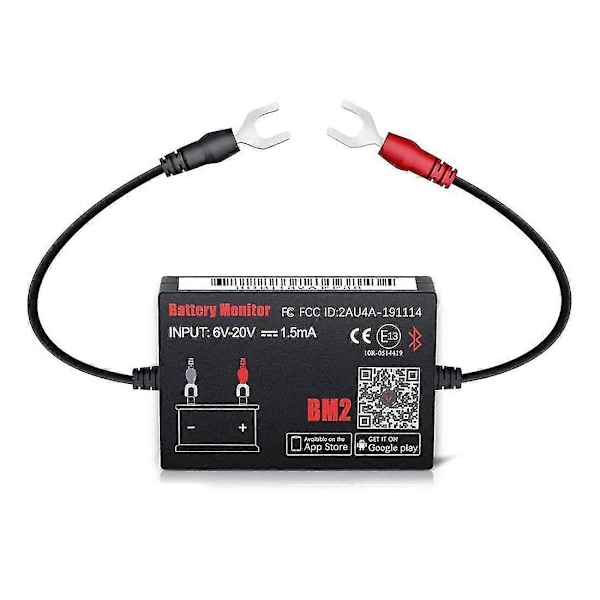 Bluetooth Bm2 12V Batterimonitor Bilbatterianalysator Test Batteridiagnostisk Verktøy For Android Ios