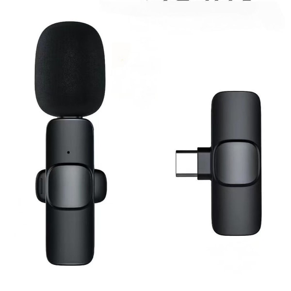 Shao Trådlösa mikrofoner för Android-telefon, Mini Professional Trådlös Lavalier-mikrofon för videoinspelning Podcast Trådlös Lapel Mic