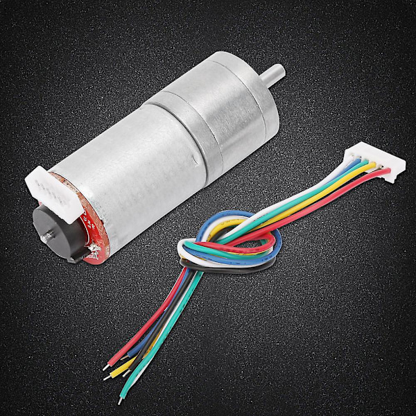 DC 24V Encoder Gear Motor Hastighedsreduktionsmotor (130RPM) til Robot RC Bil Motor Legetøj