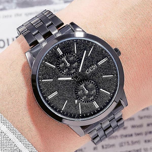 Herreur Quartz Ur Analog Skive Rustfrit Stål