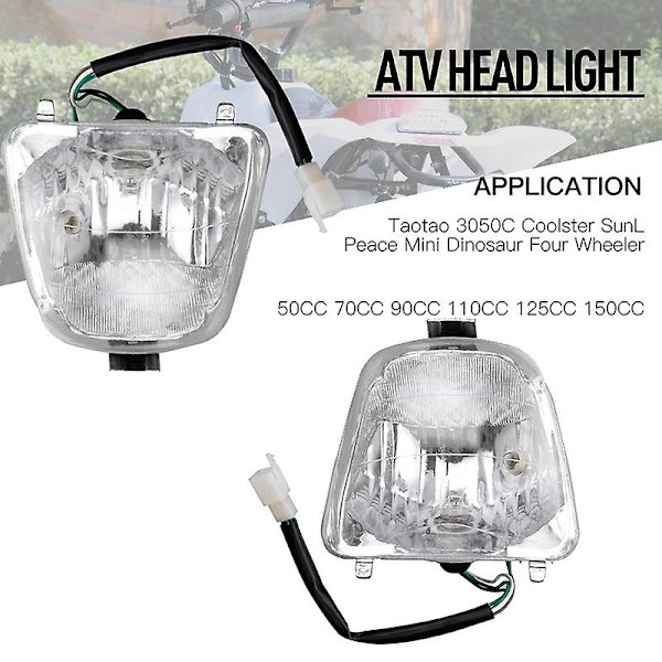 ATV-strålkastare, strålkastare, lampmontering 50cc 70cc 90cc 110cc 125cc 150cc 4 tillbehör