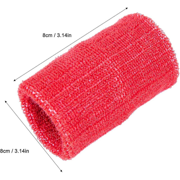 12 par svettband bomull sport svettband absorberande svettband för män kvinnor barn, slumpmässig färg