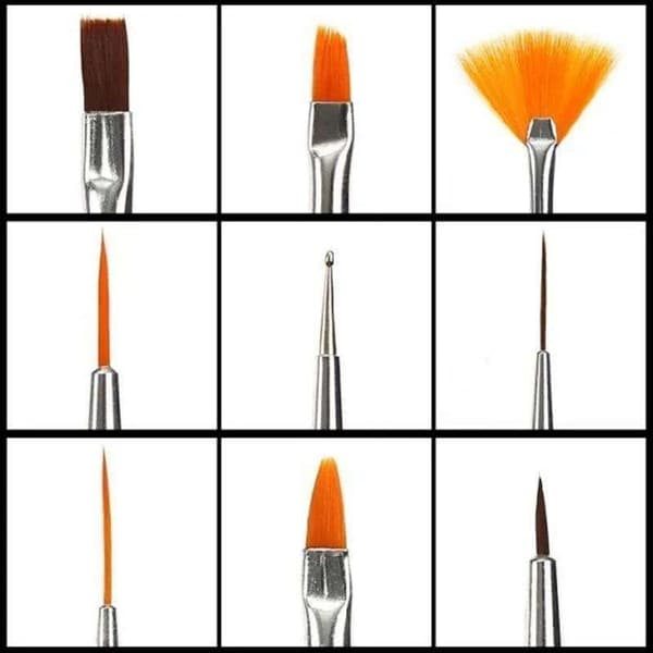 Set of 20 Nail Tools - Brushes and Dotting Tools