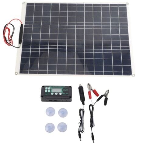300W 12V/18V solpanel, bærbar solpanel med solcelleladecontroller + kabel + 4 sugekopper, til batterier, autocamper, båd