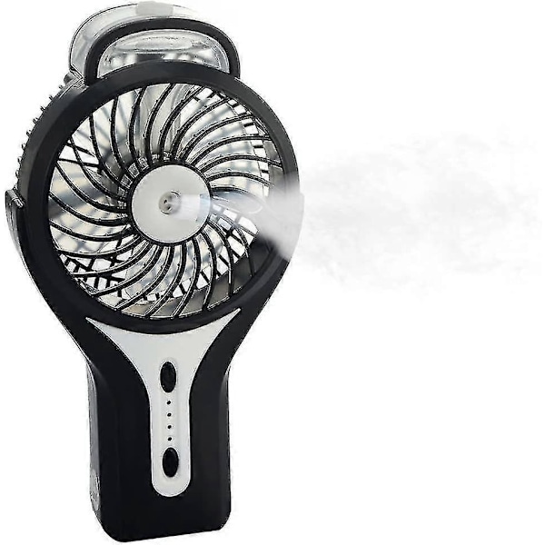 Mini Kannettava USB Sumutintuuletin Henkilökohtaisella Viilentävällä Sumutuskostuttimella Ladattava Kannettava Mini Sumutintuuletin Kotiin, Toimistoon ja Matkoille Musta 1kpl