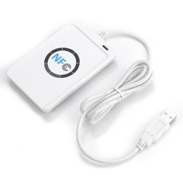 ACR122U NFC RFID Reader/Writer - Free Software Included (ISO 14443A/B, White)
