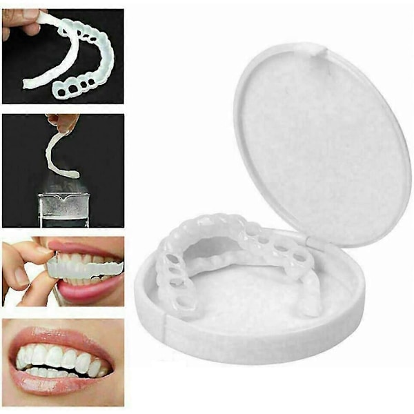 Smile Snap On Övre Falska Tänder Tandfasader Löständer Skydd 1 Set Kit