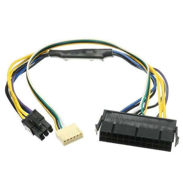 ATX PSU Strømkabel 24P til 6P for Z220 Z230 SFF Mainboard server Workstation Sort