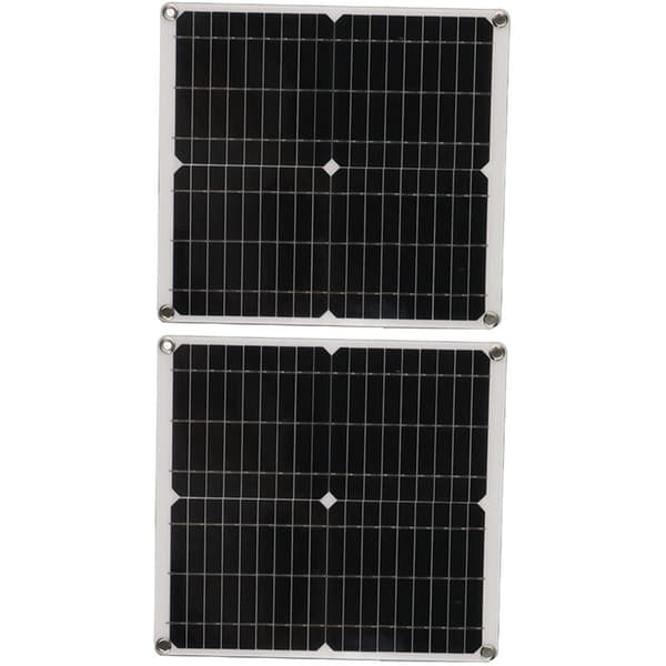 50W, 60A Solcellepanelsett, Solcelleladerkontroller, med 2 USB-utganger, for Bobiler og Strømbrudd