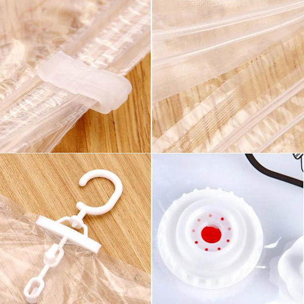 Hanging Vacuum Compression Bag - Clothes Storage and Organization