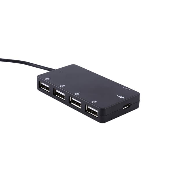 Micro USB-hub - 4-ports OTG-forlængeradapter til smartphone og tablet