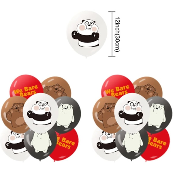 We Bare Bears Synttärijuhlat Koristeet Karhut Juhlatarvikkeet Sisältävät Onnellinen Syntymäpäivä Banneri Ilmapallot Kakun Koriste Cupcakes Koristeet