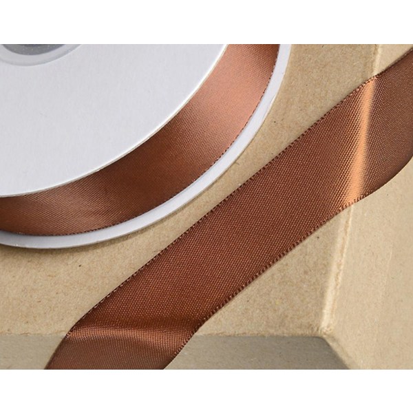 25m Brown 23mm Wide Satin Ribbon for Crafts