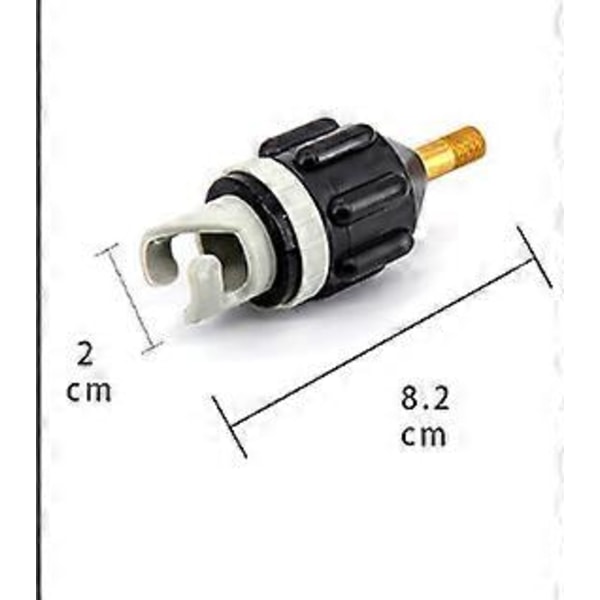 2 Sup Kajak Pumpventiladapter för Uppblåsbar Båt Kanot Paddleboard, Uppblåsbar Konverteringstillbehör