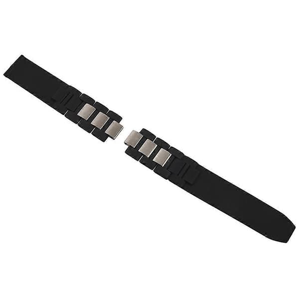 2 stk. 20 mm silikonerem til Chronoscaph Autoscaph 21 urrem, sort