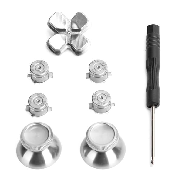PS4 Controller Spare Parts in Silver Aluminum Alloy