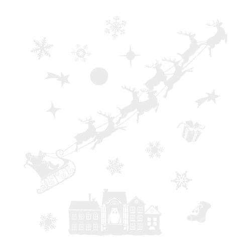 Christmas window decals PVC 66 cm static stickers for glass