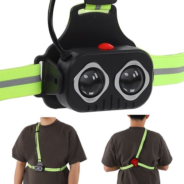 Rechargeable Chest Light for Night Running, Cycling, and Camping