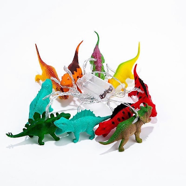 LED Dinosaurie Ljusslinga Dinosaurie Rumsinredning för Pojkar Dinosaurie Lampa Julfest Tillbehör Dinosaurie Batteridrivna Lampor