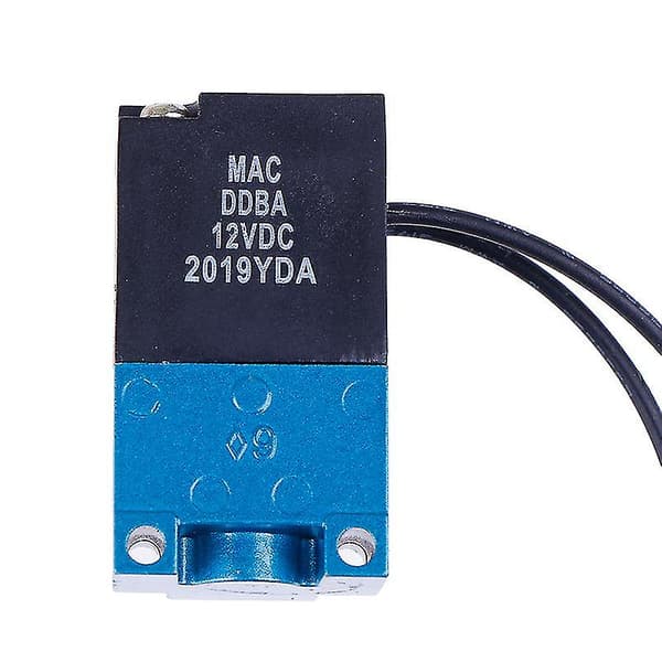 1 sett Mac Solenoidventil 1/8'' 35a-aca-ddba-1ba med messingdemper Dc12v