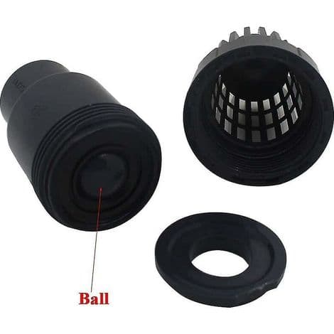 Backventil med kulsug 25 32 40 mm, backventil, PVC poolpump (25 mm innerdiameter)