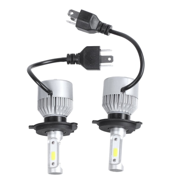 2 x S2 H4 72W 8000LM LED-ajovalot Auto Hi/Lo -säde Autolamppuihin 6000K Valkoinen
