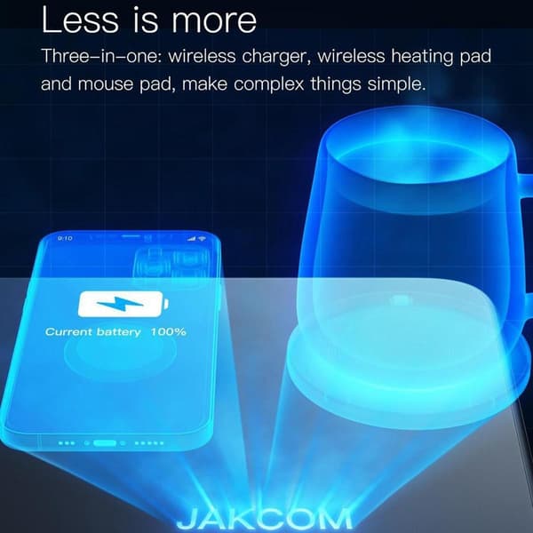 Mouse Pad with Cup Warmer and Wireless Charging