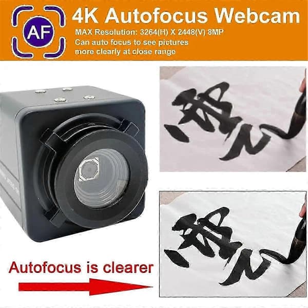 Industriel 4K USB Webcam PC Bærbare Computere Video 8MP Autofokus USB Kamera IMX179 Sensor OTG UVC Plug & Play