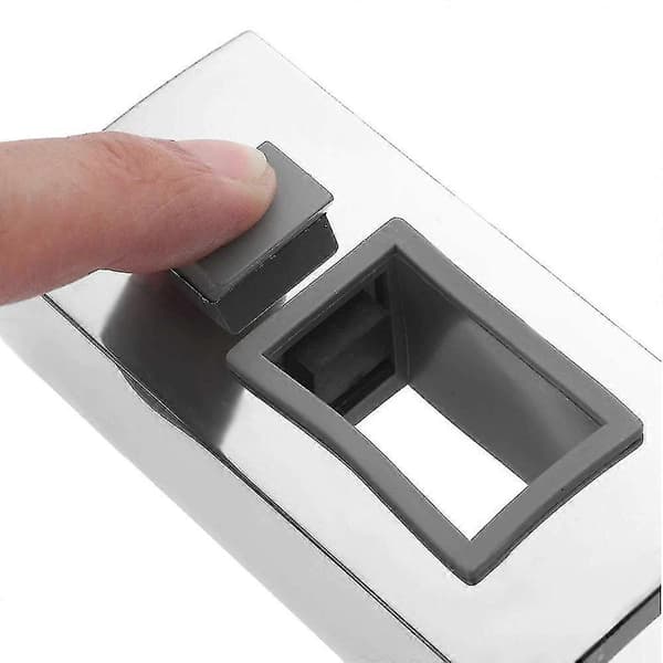 Skyvbart dusjhodeholder for stang - 18 x 30 mm - rektangulær, firkantet utskiftbar håndholdt dusjholder, ABS krom dusjhodeholder for badekar