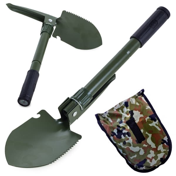 3-i-1 Sammenleggbar Spade/Hakke/Sag - Camping