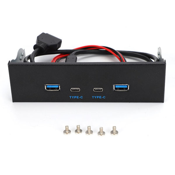 Højhastigheds USB 3.1 Gen2 Frontpanel - 10G Optisk Enhed med USB 3.0, USB 2.0, Type C, Type E - Computerkomponenter