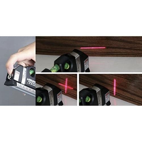 Laser Level with 2.5m Measuring Tape, Red Laser, LR44 Batteries