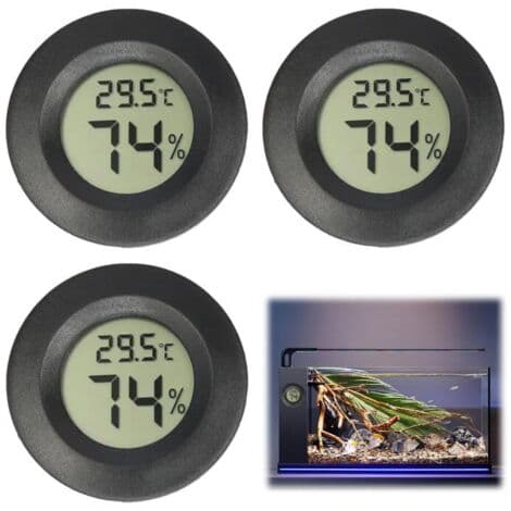 Termometer Hygrometer Mini Digital LCD Temperatur Fuktighet Bärbar Termoindikator, 3 delar Mini Cirkel LCD Digital Termometer Hygrometer, för