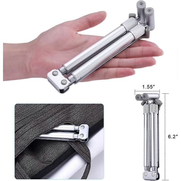 Bærbar Laptop Stand, Justerbar Laptop Stand til MacBook Pro, Aluminium Skrivebord Foldbar Kompakt Universal Computer Kølestand til 12 13 15 17 tommer