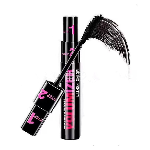 Mascara To-i-Én Effekt Krøl Tyk Vandfast Og Svedfast Langvarig Ikke-Smudset Makeup-Fri Primer Mascara