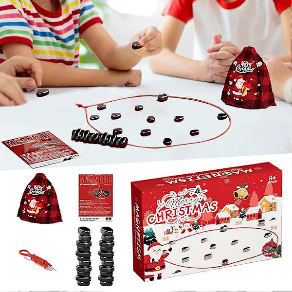 Magnetiskt Schackspel - Bärbart Magnetiskt Schackbräde - Utbildande Pusselspel för Familjen