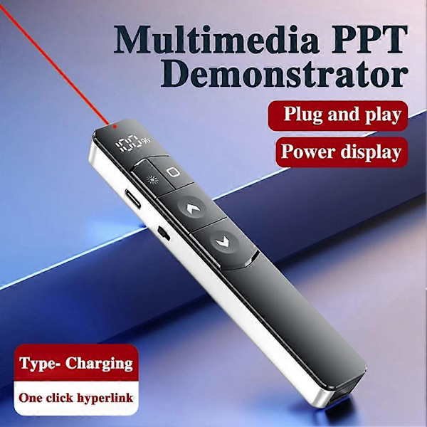 2,4 GHz Trådlös Presenter Fjärrkontroll PPT Sida Vändare USB Infraröd Presenter Penna för Projektor Powerpoint Slide
