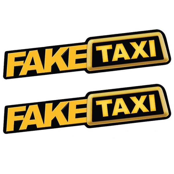 2 st Falsk Taxi Bildekal Emblem Självhäftande Vinyldekaler För Bil Van