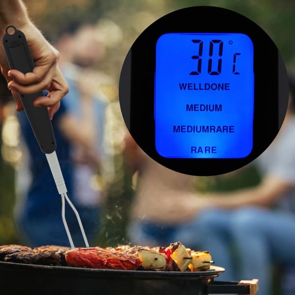Instant Read Dual Probe LED Display Digital Meat BBQ Thermometer Cooking Fork