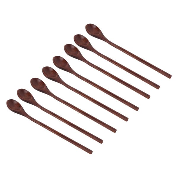 Safe and Sturdy 8 Long Wooden Mixing Spoons