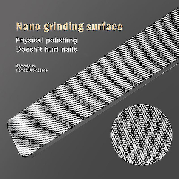 1 stk Professionel Nano Glas Neglebuffer Holdbar Fil Polermaskine Manicure Filer Negle