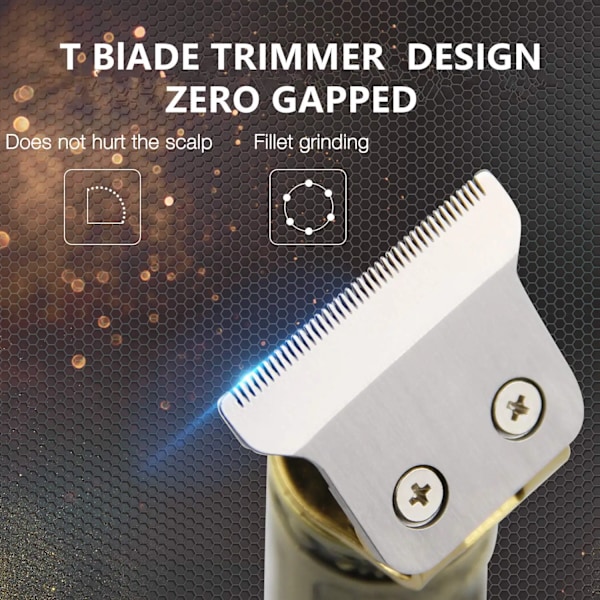 T9 Rustfrit Stål Skarp Hårtrimmer USB Opladning Elektrisk Barbermaskine Skaldet Hårtrimmer Klippemaskine